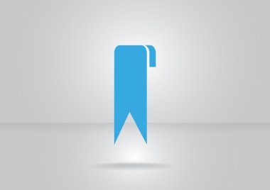 Dikey bayrak basit web simgesi