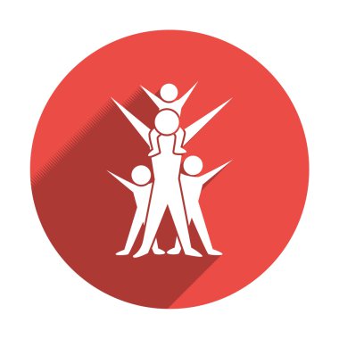 Mutlu aile kavramı web simgesi