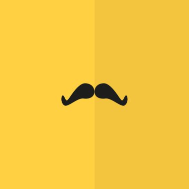 Doodle bıyık basit web simgesi