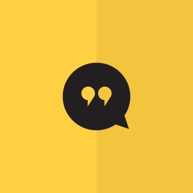 İletişim web simgesi, tırnak işareti kabarcık