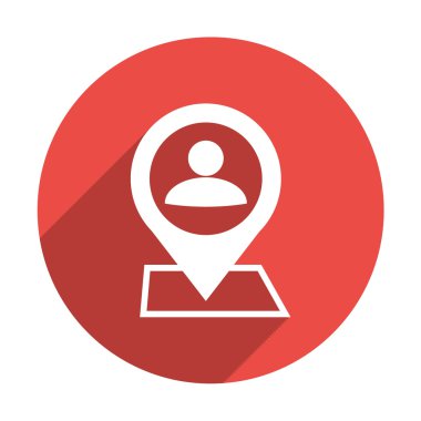 İnsan konum işaretçisi basit simgesine