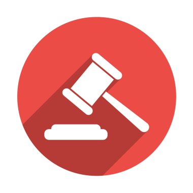 Açık artırma çekiç basit web simgesi