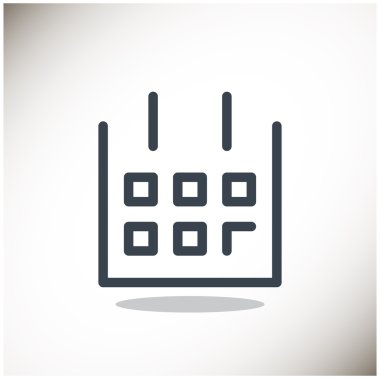 Takvim basit web simgesi