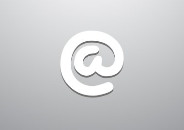 Geniş e-posta işareti web simgesi