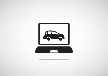 Dizüstü ekran simgesini araba ile