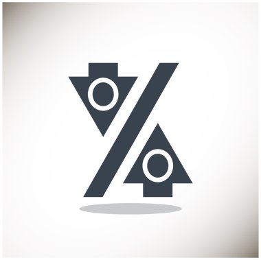 Yüzde işareti ile okları