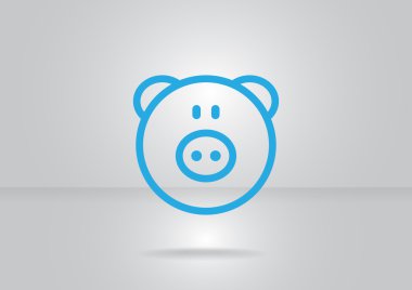 Domuz kafa basit web simgesi