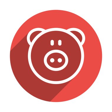 Domuz kafa basit web simgesi