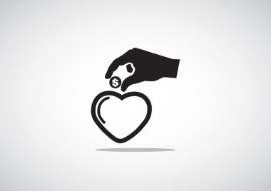 Madeni para servet şeklinde kalbinde bırakarak