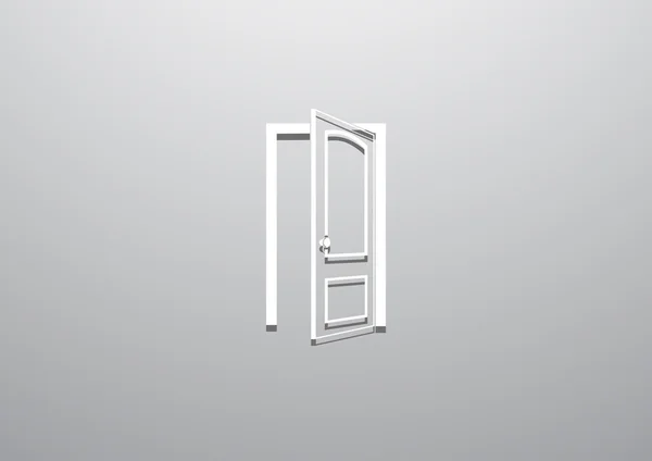 Öppnade dörren spindelväv ikonen — Stock vektor