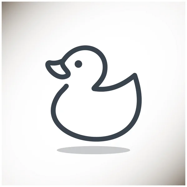 Juguete duckling icono web — Archivo Imágenes Vectoriales