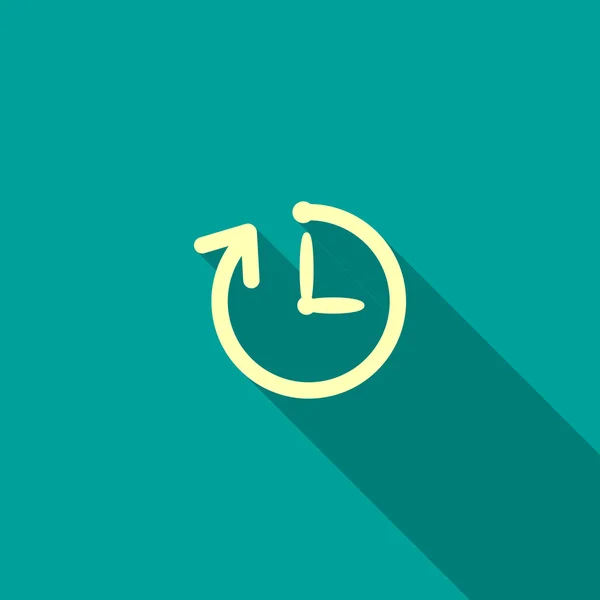 Yuvarlak ok simgesi ile basit saat — Stok Vektör