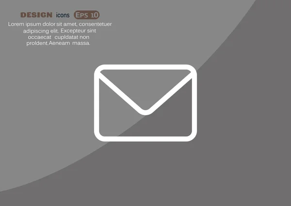 Enveloppe simple, concept de courrier — Image vectorielle