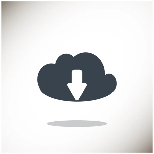 Simbol unduh berkas awan - Stok Vektor