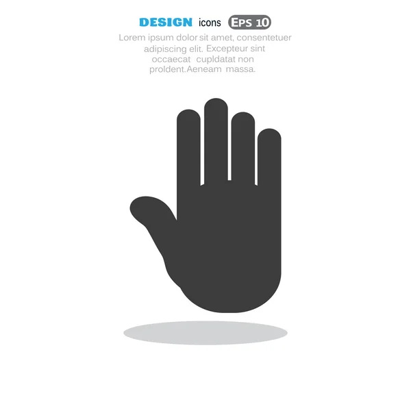Ikona webové lidské dlaně — Stockový vektor