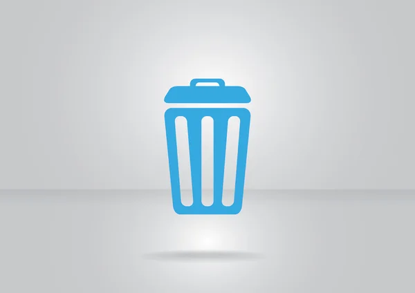 Basura bin icono web simple — Vector de stock