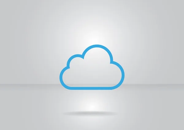 Blue Cloud web icon — Stok Vektör