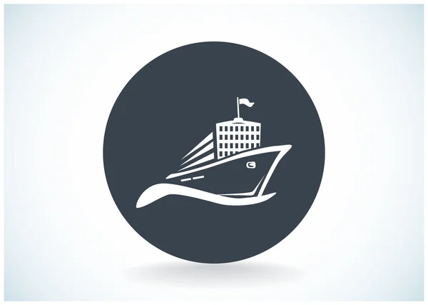 Het schip op Golf web pictogram — Stockvector