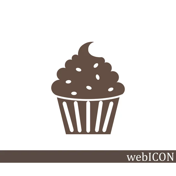 Cupcake ícone da web sobremesa —  Vetores de Stock