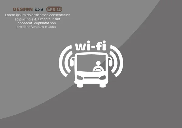 Wi-Fi в знак автобуса — стоковый вектор