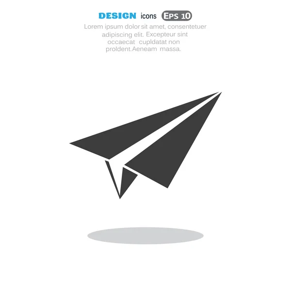 Paper airplane, Web icon — Stock Vector