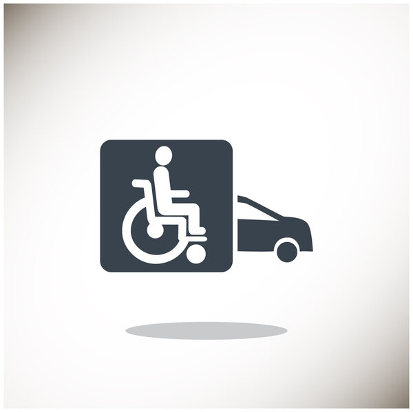 Disabled in car icon