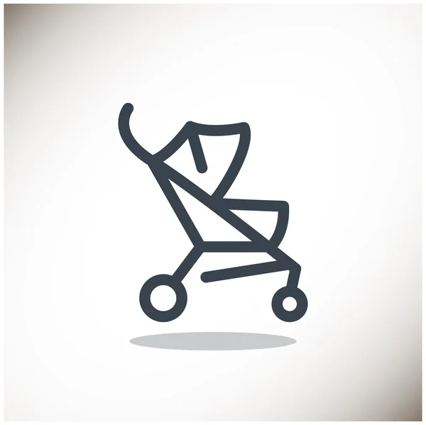 Kinderwagen umreißen Web-Symbol — Stockvektor