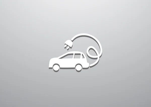 전기 자동차 간단한 웹 아이콘 — 스톡 벡터
