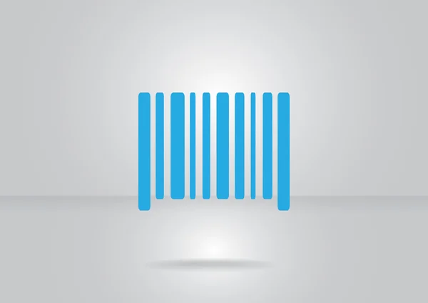 Simple, blue barcode icon — Διανυσματικό Αρχείο