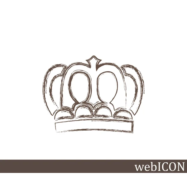 Corona signo VIP, icono web — Vector de stock