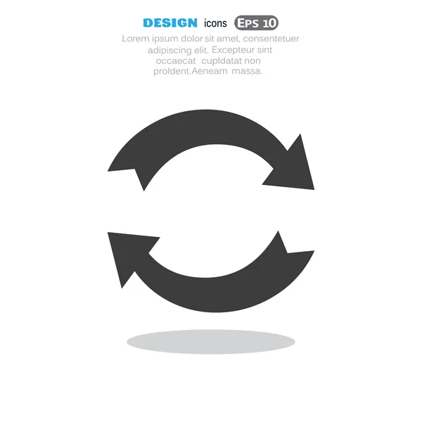 Cirkel met pijlen web pictogram — Stockvector