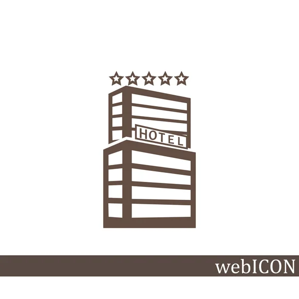 Brown Hotel web icon — Stock Vector