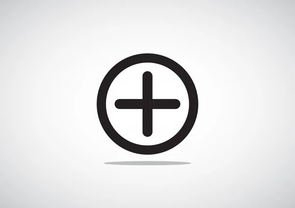 Simple plus symbol web icon — Stock Vector