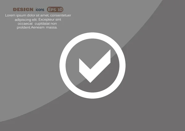 Marque de Chek avec icône de tique — Image vectorielle