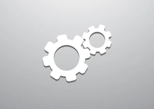 Rounded gears simple icon — Stock Vector