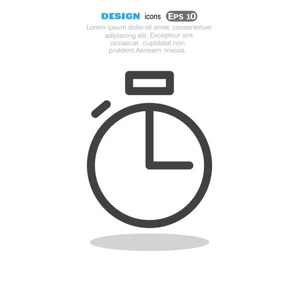 Icono web de cronómetro simple — Archivo Imágenes Vectoriales