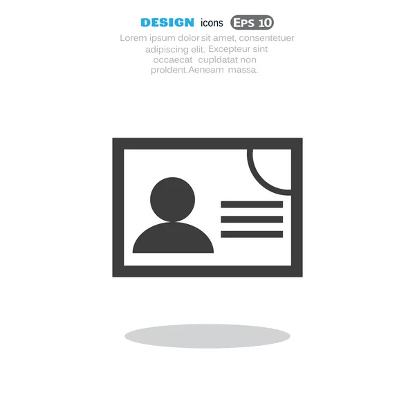 Documento que determina la identidad icono web — Vector de stock