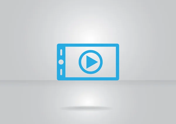 スマート フォンの画面にビデオの看板 — ストックベクタ