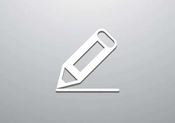 Disegno matita semplice icona web — Vettoriale Stock