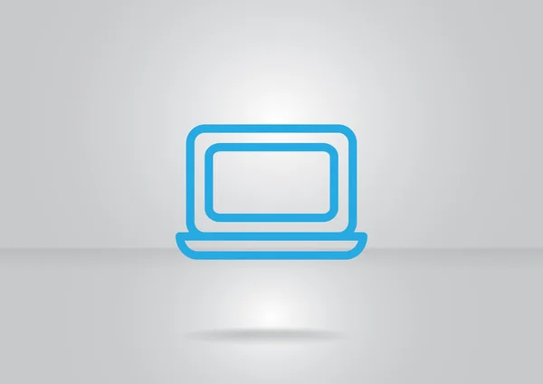 Simple icono web portátil — Vector de stock