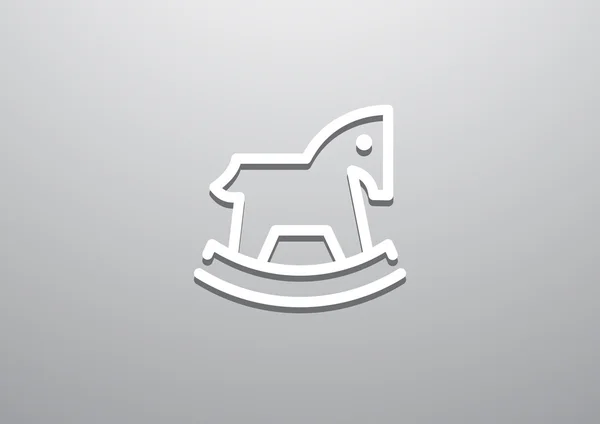 Children's toy horse web icon — Stock vektor