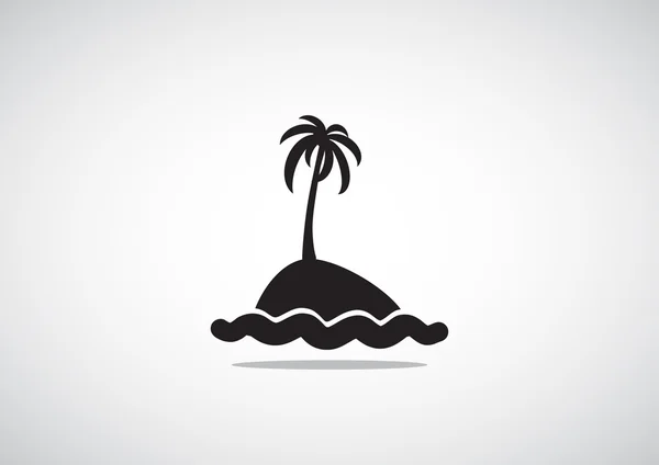 Exotic island ,web icon — Stock Vector