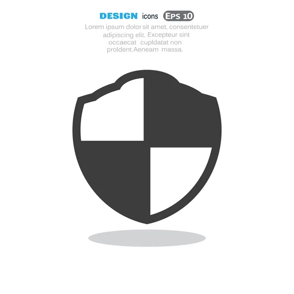 Shield tecken på skydd, spindelväv ikonen — Stock vektor