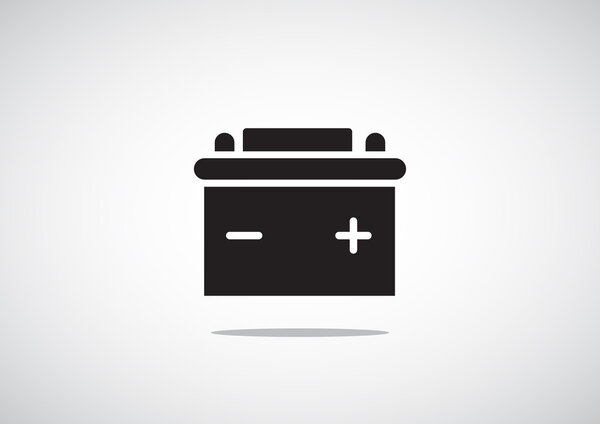 Simple car battery web icon