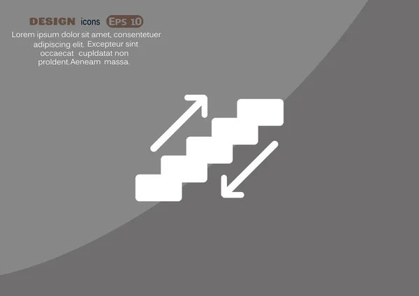 Escalera, icono web — Vector de stock