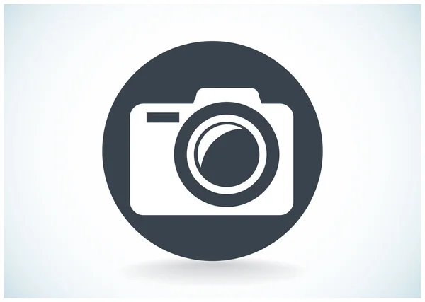 Cámara de fotos icono web simple — Vector de stock