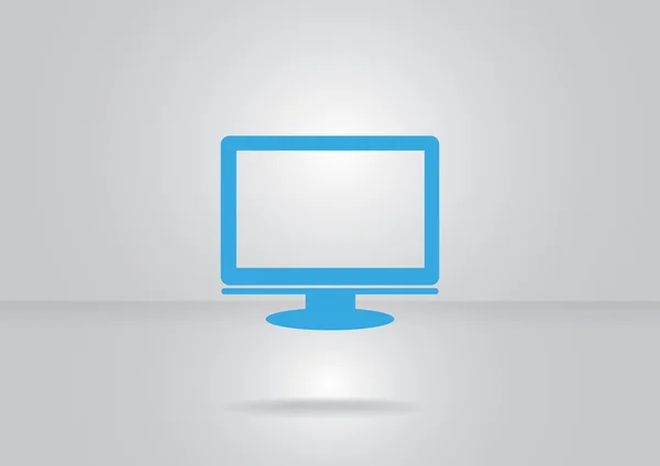 Pantalla de monitor en blanco icono web — Archivo Imágenes Vectoriales