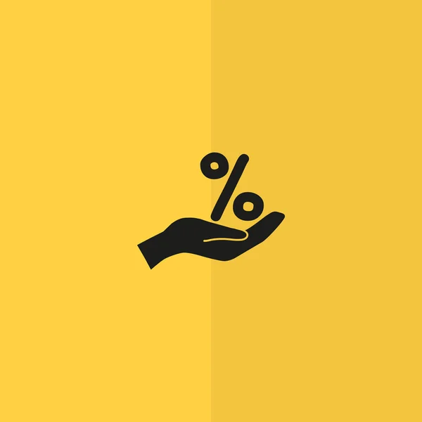 Percentage op web handpictogram — Stockvector