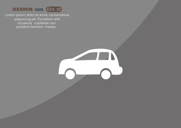 Icono web de seguro de coche — Vector de stock