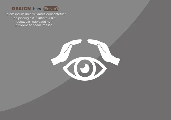 人类的眼睛和手 web 图标 — 图库矢量图片